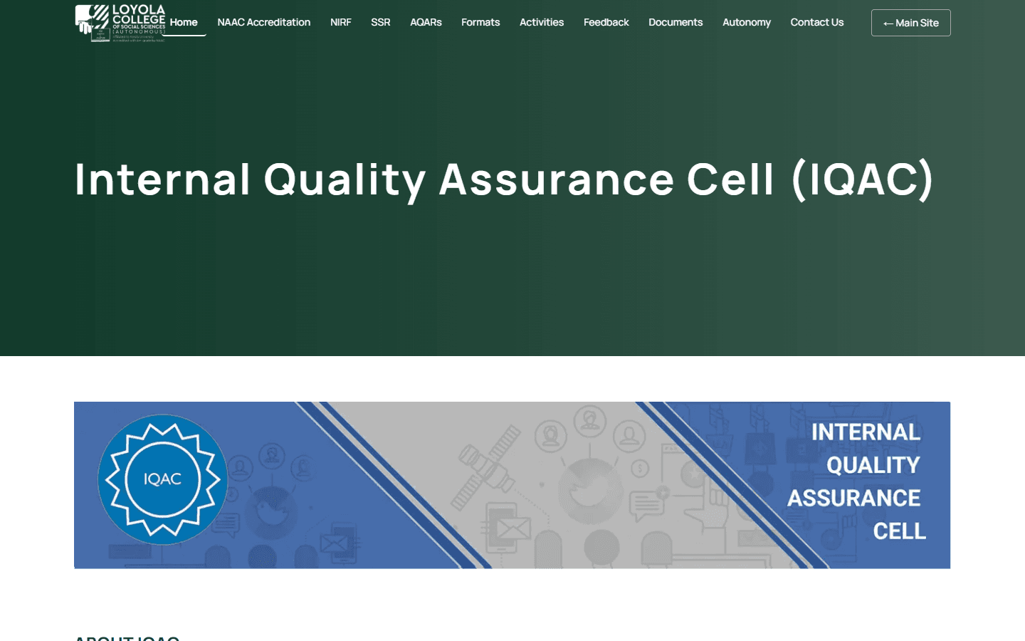 Loyola College Kerala IQAC accreditation hub