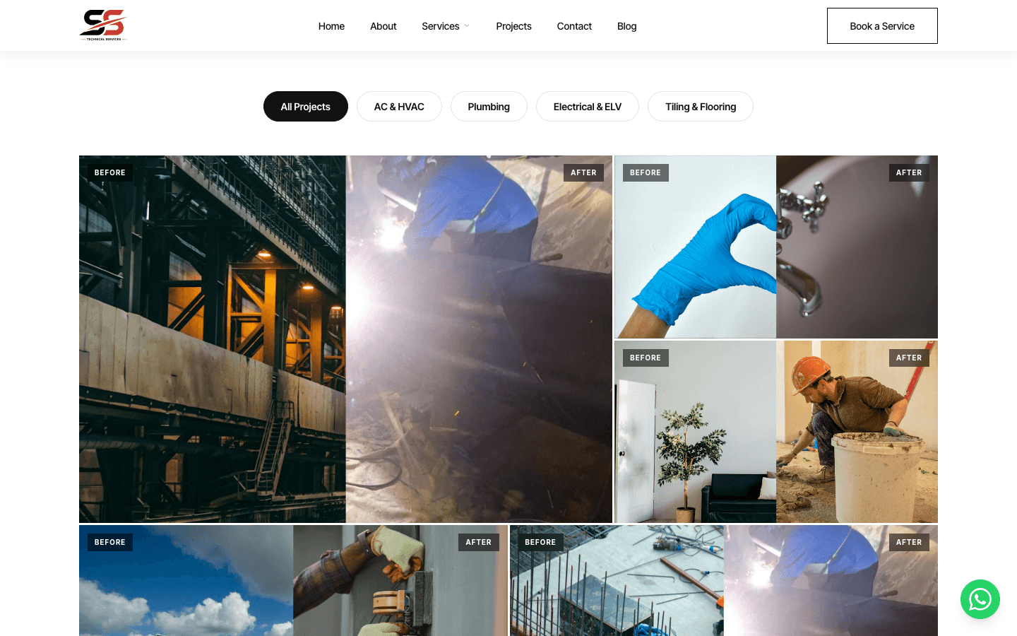 SS Technical Services before and after project gallery