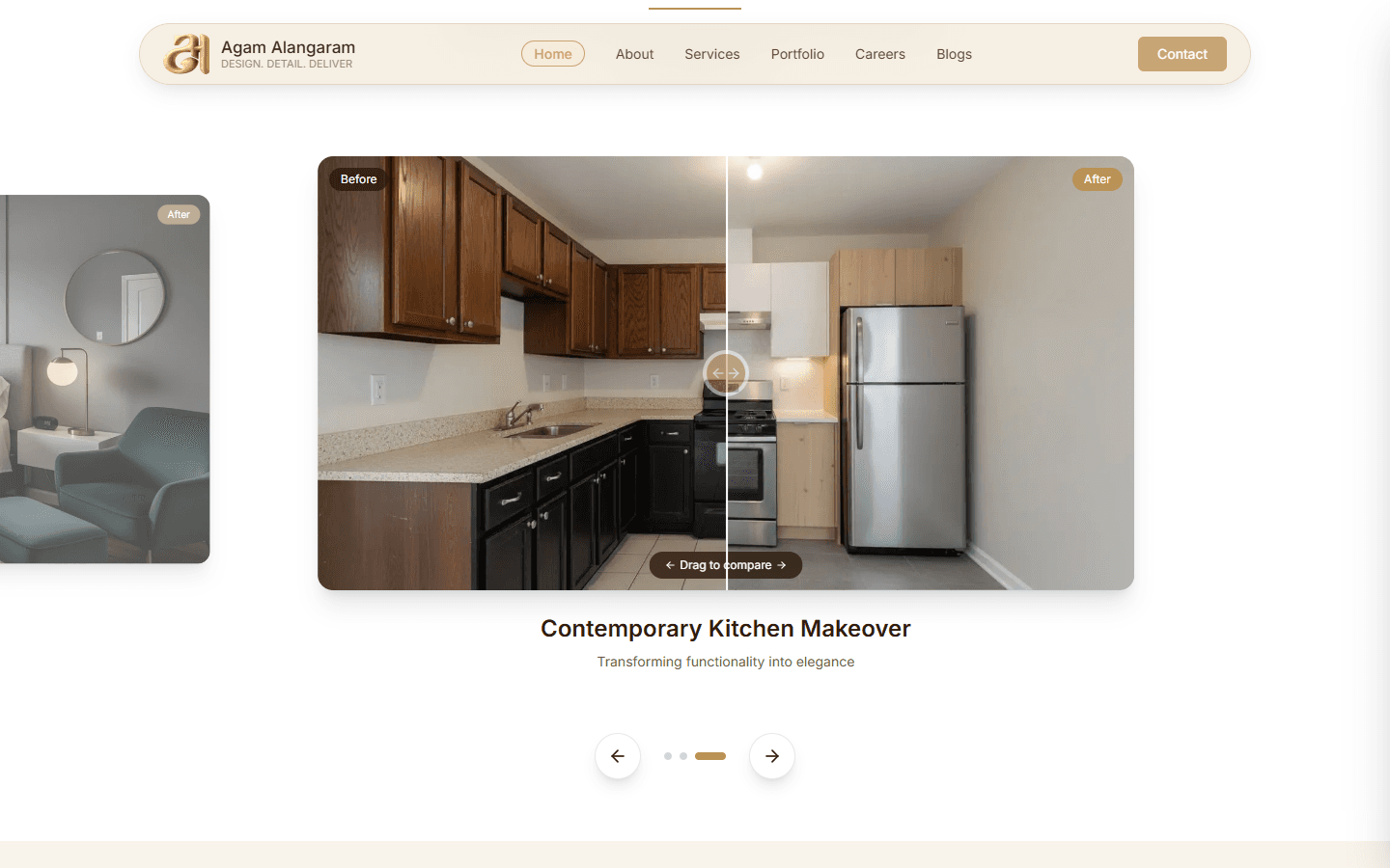 Agam Alangaram before and after slider